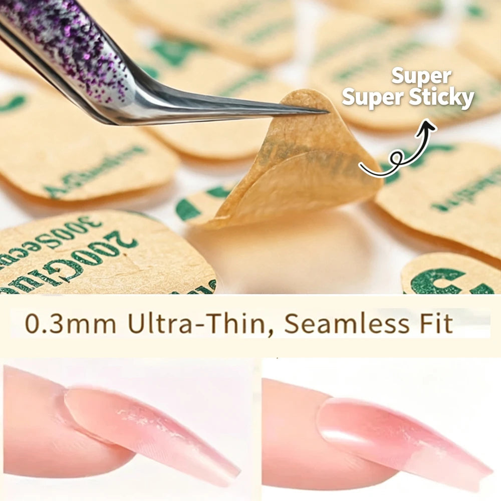 Jelly Nail Glue Tabs – Strong Adhesive for Press-On Nails
