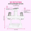 360° Rotating Cat Eye Nail Magnet – Glass Bead & 3D Gel Effect Nail Art Magnet Tool PRIMED White