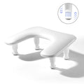 U-Shape Nail Armrest Cushion – Adjustable Height PU Leather Nail Armrest Cushion PRIMED White