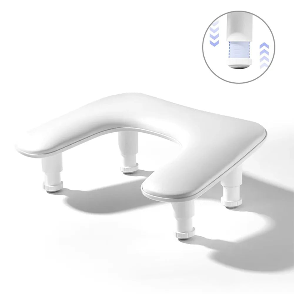 U-Shape Nail Armrest Cushion – Adjustable Height PU Leather