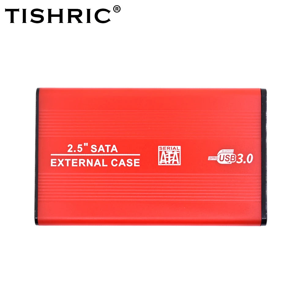 TISHRIC 2.5" HDD SSD Enclosure – SATA to USB 3.0 Adapter Case HDD SSD Enclosure PRIMED