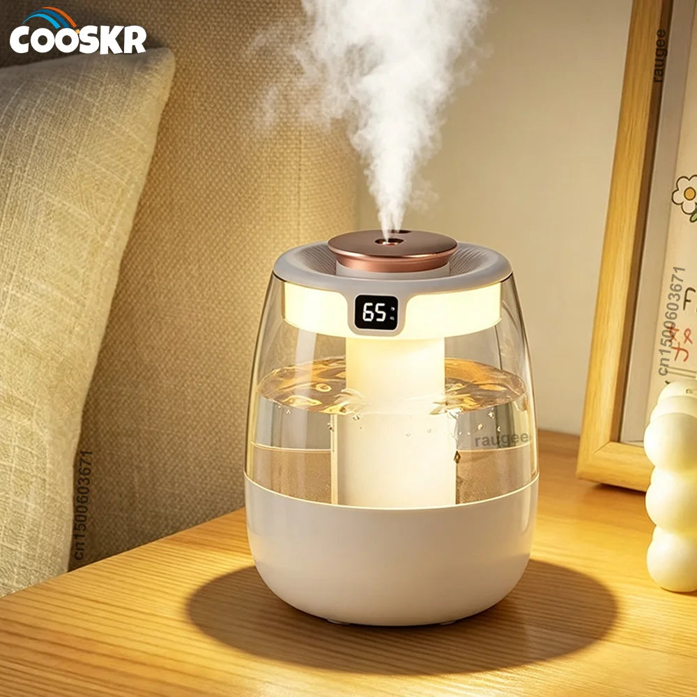 1.3L USB Cool Mist Humidifier – Dual Nozzle & Night Light