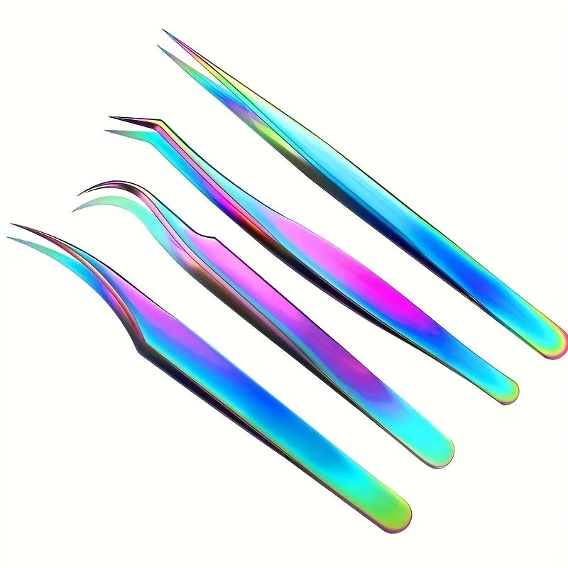 Precision Eyelash Tweezers Set – Stainless Steel Lash Tool Eyelash Tweezers Set PRIMED