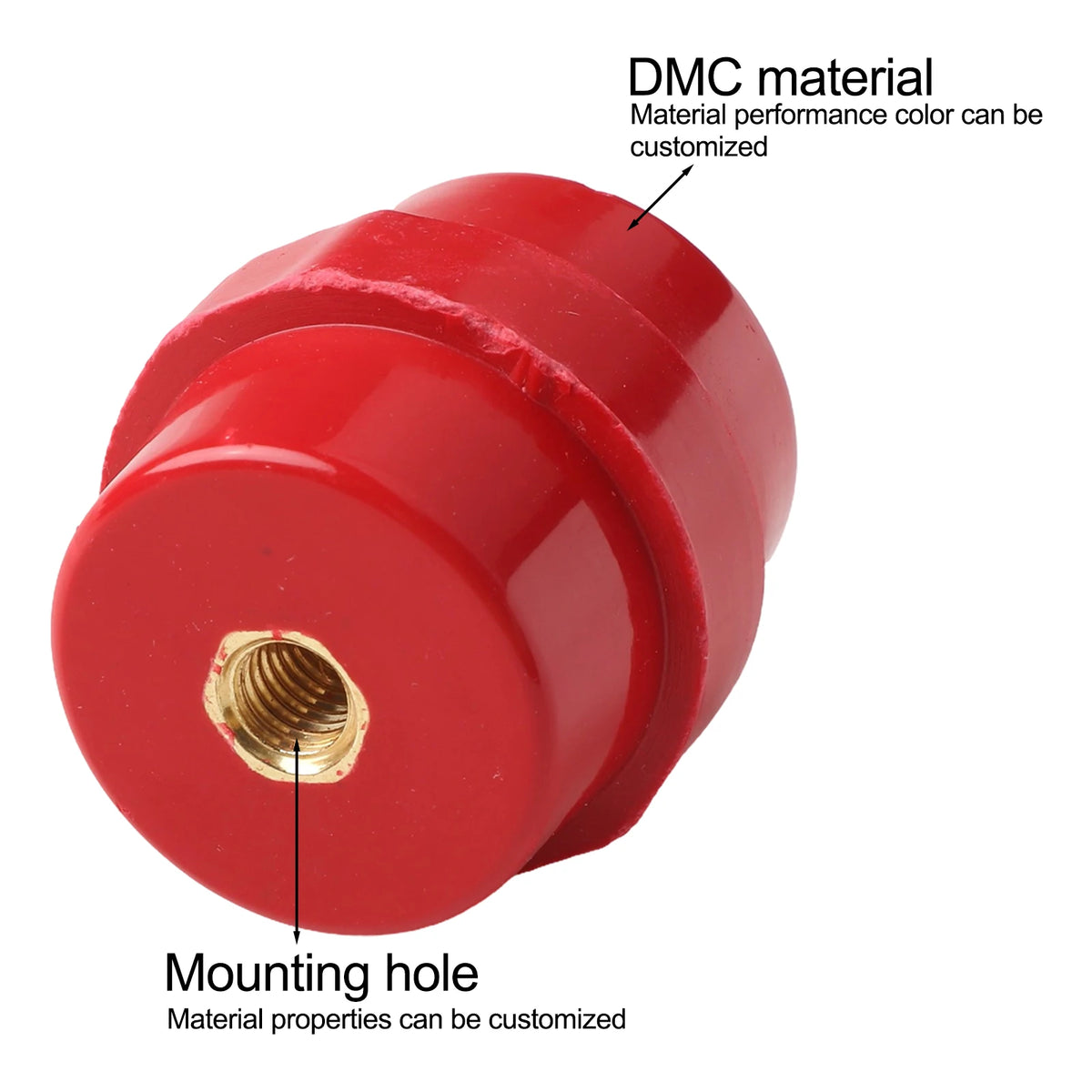 SM-40 M8 Busbar Insulators 10-Pack | BMC Power Cabinet Spacers Busbar Insulator PRIMED