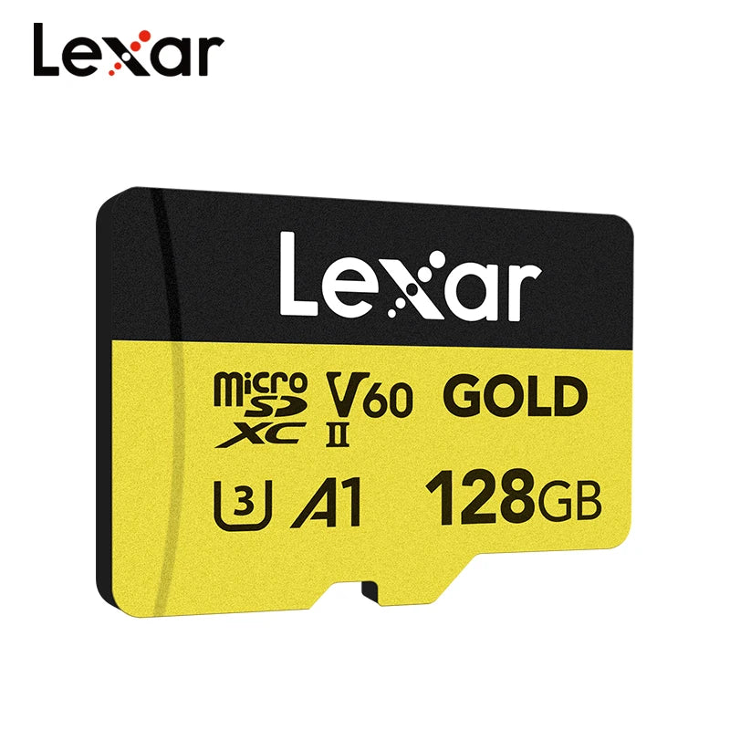 Lexar V60 microSDXC UHS-II Card 128GB/256GB – Up to 280MB/s microSD Memory Card PRIMED
