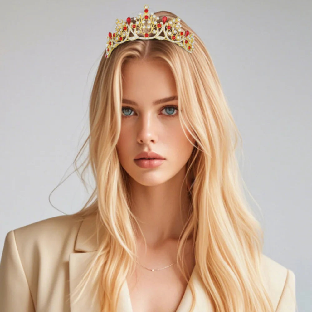 Rhinestone Crystal Tiara Crown Baroque Bridal Wedding Headband