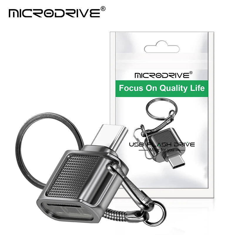 USB-C TF Micro SD Card Reader OTG Adapter for Laptop & Phone USB-C Card Reader PRIMED XB TYPE C BLACK