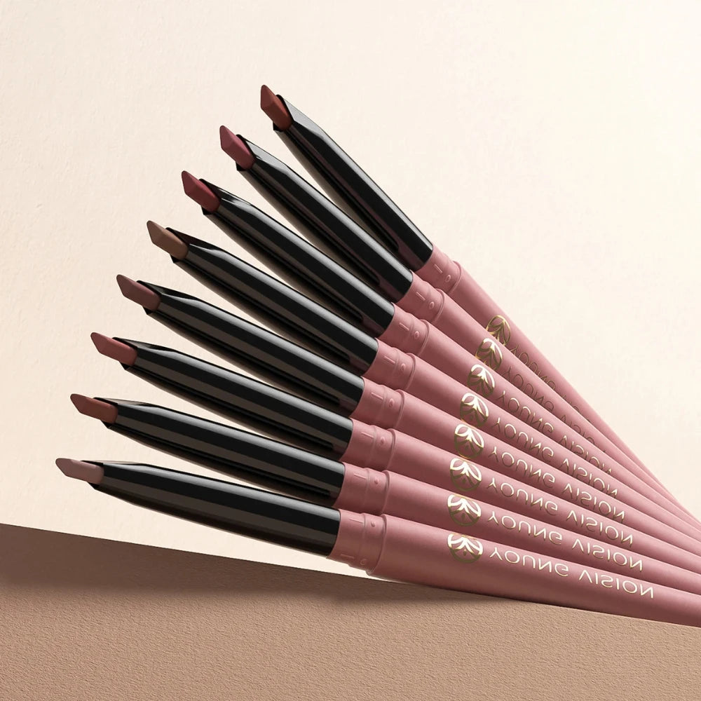 8-Color Rotatable Matte Lip Liner Set – Waterproof Long-Lasting Matte Lip Liner Set PRIMED