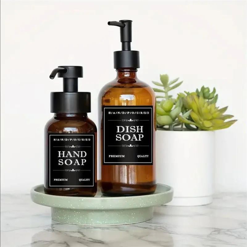 Waterproof Bathroom Bottle Labels 5-Pack | PVC Stickers