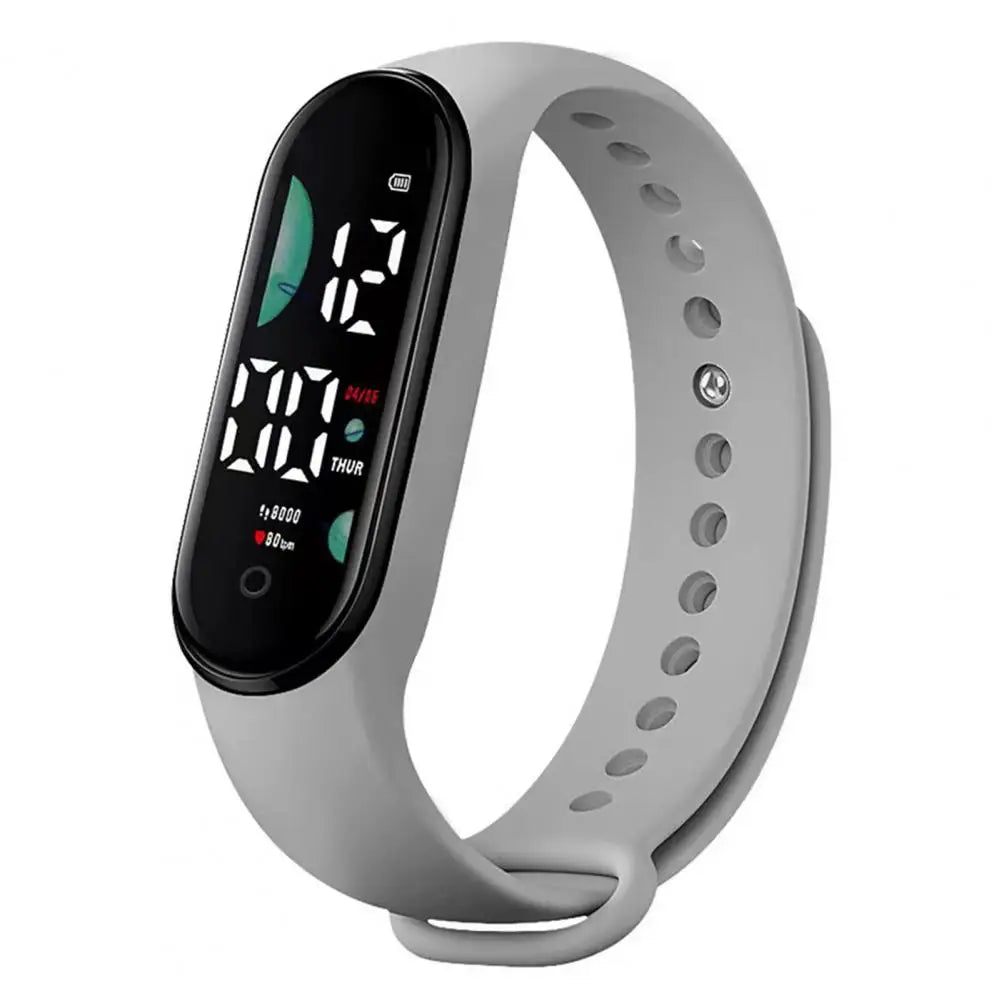 M9 Kids LED Digital Touch Watch – Waterproof Sports Bracelet Kids Digital Watch PRIMED Grey