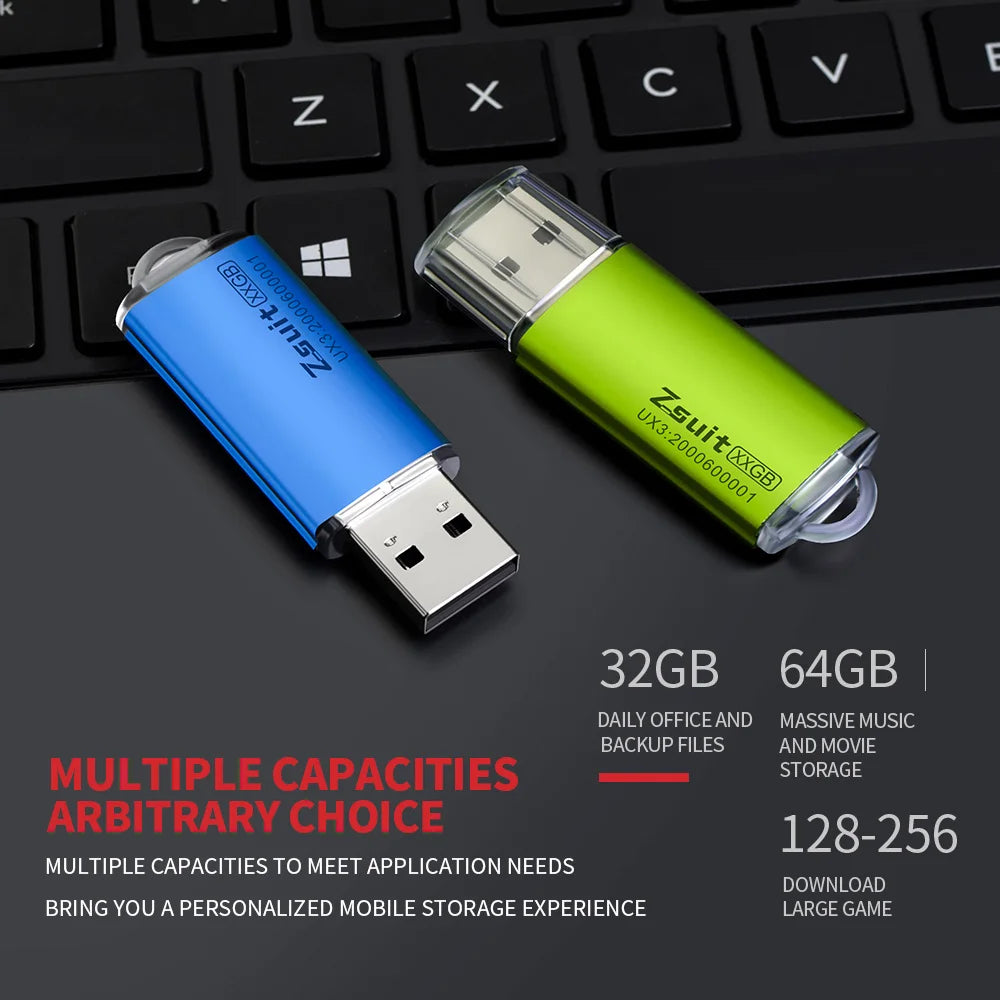 10-Pack Custom Logo Metal USB Flash Drives 2.0/3.0 | 32G 64G Custom USB Flash Drive PRIMED