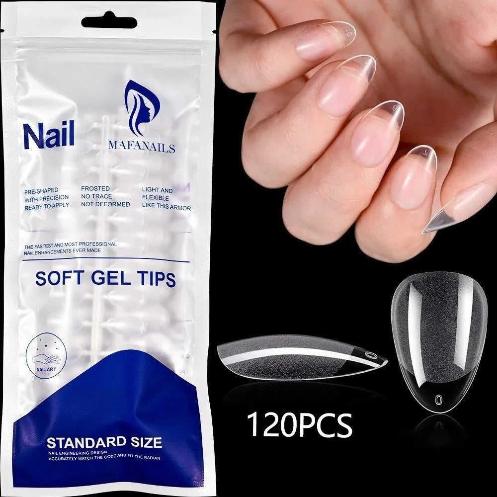 Half Matte Press On Nails Extra Short False Tips 120/240pcs