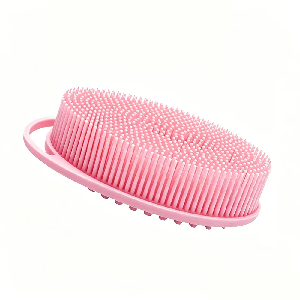 Silicone Shower Brush – Body Scrub & Scalp Massager Shower Scrub Brush PRIMED GJ11-pink-02