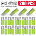 200PCS Custom Logo USB Flash Drives 4GB–64GB | Bulk Metal USB Flash Drive PRIMED 4GB x 200pcs green