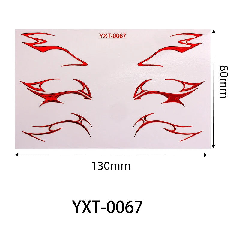 Purple Red Metallic Eye Makeup Stickers | Temporary Tattoo