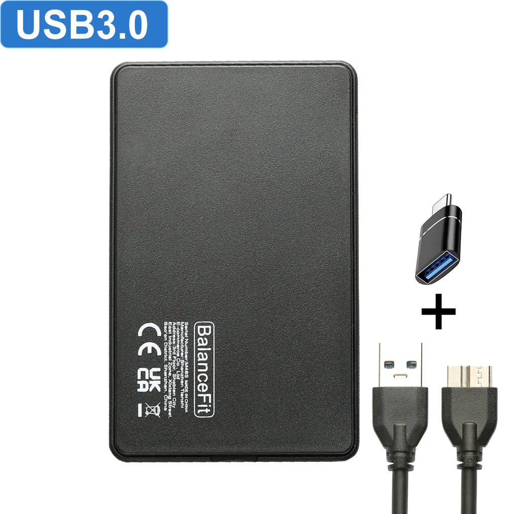 USB 3.0 / Type-C 2.5" SATA HDD SSD Enclosure | 5Gbps HDD SSD Enclosure PRIMED Micro-b to USB 3.0