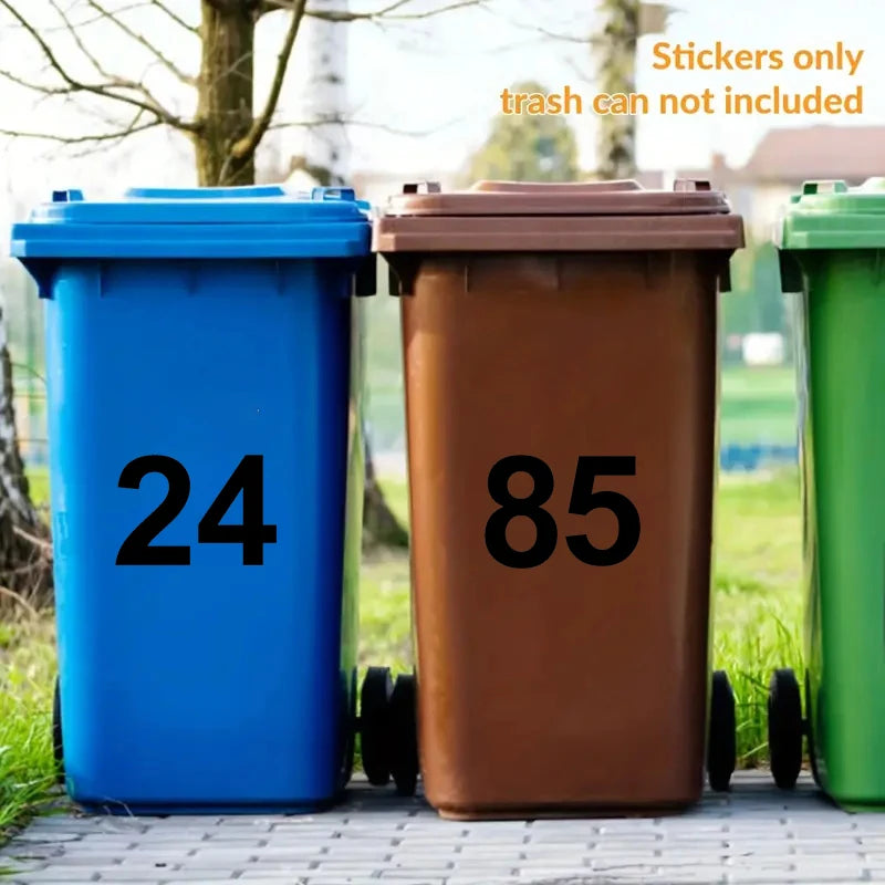 Large 6.9" Self-Adhesive Number Sticker – Bins, Mailboxes & Doors