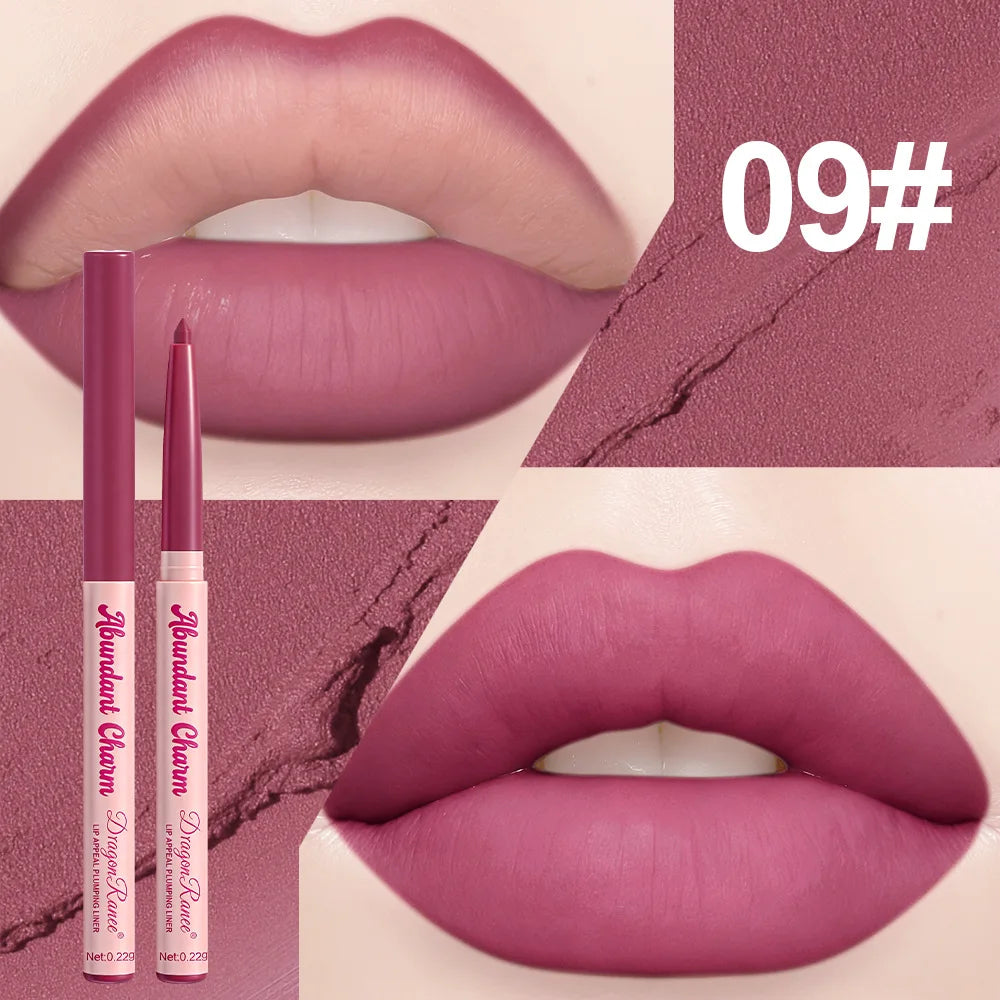 Rose Pink Matte Lip Liner Pencil – Waterproof, Long-Lasting Lip Liner Pencil PRIMED 09