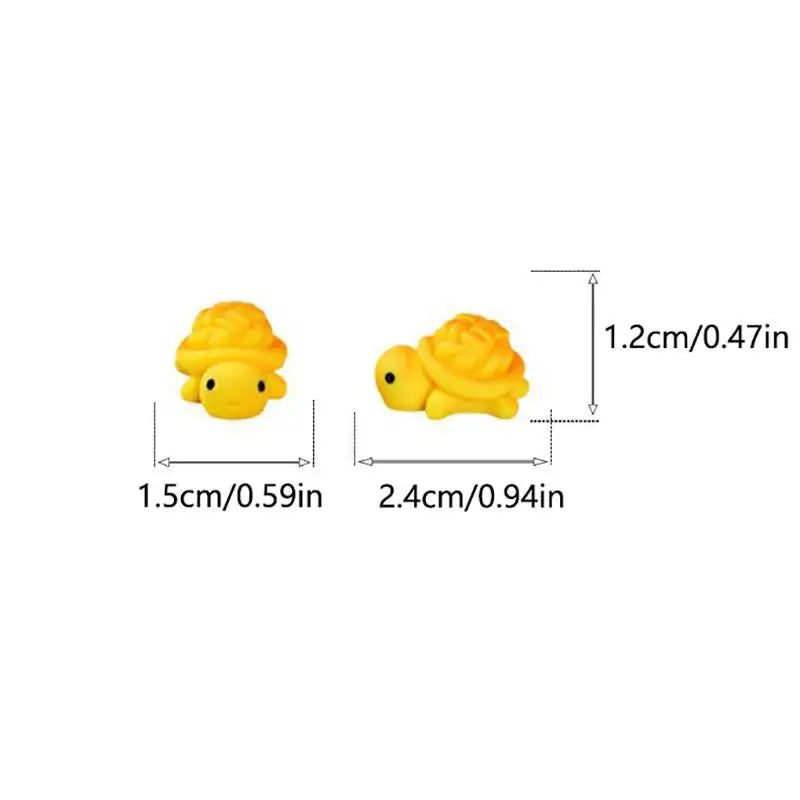 10pcs Glow-in-the-Dark Mini Resin Turtle Ornaments | Garden & Desk