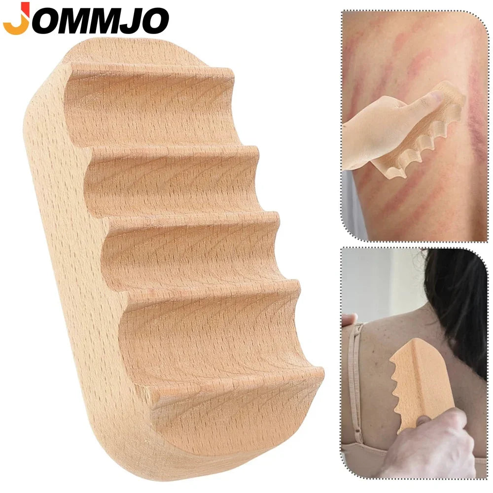 Wooden Gua Sha Scraping Board – Full Body Massage Tool