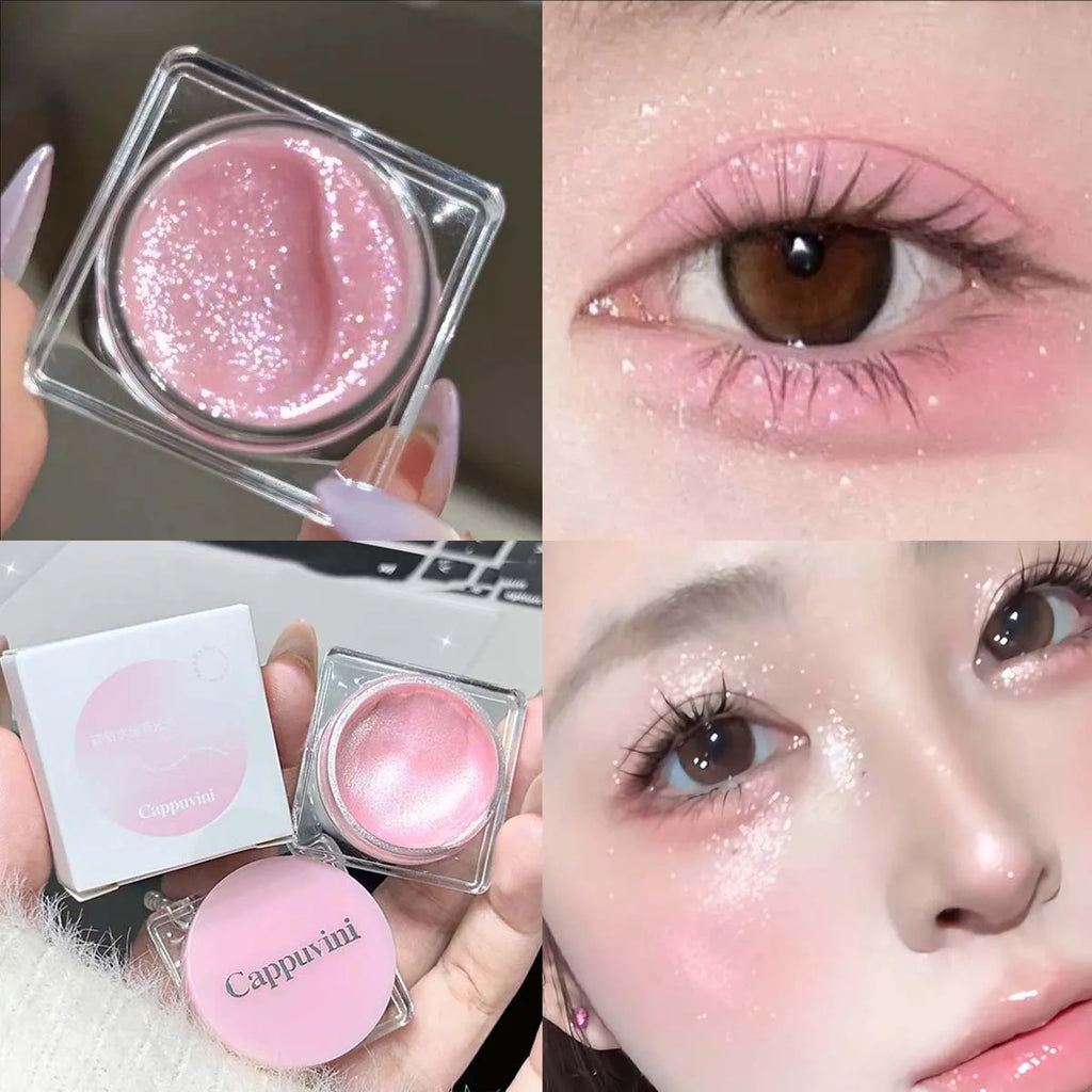 Cappuvini Diamond Highlighter Gel – Glitter Liquid Eyeshadow Liquid Highlighter PRIMED