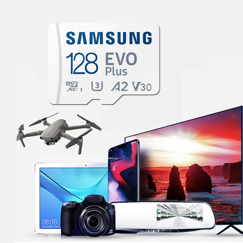 Samsung EVO Plus MicroSD 64GB–512GB | U3 V30 A2 130MB/s MicroSD Memory Card PRIMED