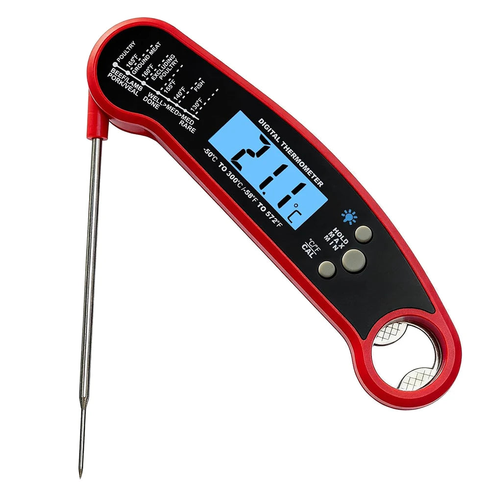 LMETJMA Instant Read Digital Meat Thermometer – Waterproof BBQ Digital Meat Thermometer PRIMED
