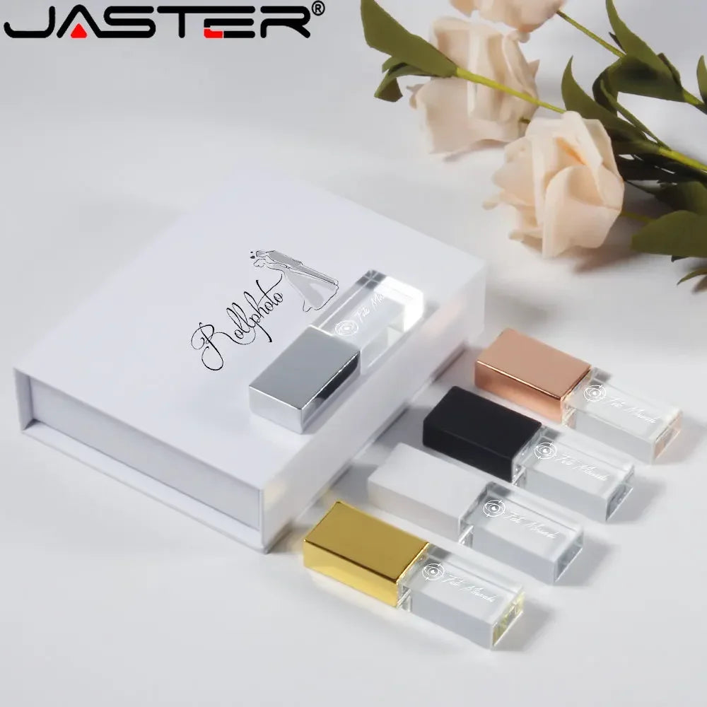Crystal USB Flash Drive 8–128GB | Custom Logo Pen Drive Gift Crystal USB Flash Drive PRIMED