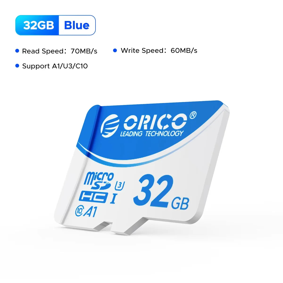 ORICO 512GB microSDXC Card – 180MB/s 4K UHD A2 V30 U3 MicroSD Memory Card PRIMED 32GB A1 U3 C10 China Mainland