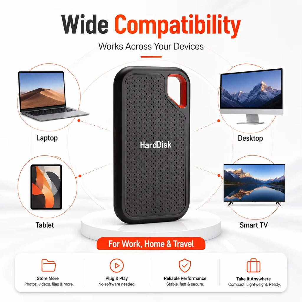 2TB Portable SSD USB-C External Solid State Drive for Laptop & Mac External SSD Drive PRIMED