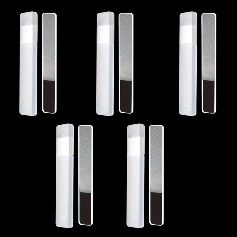 Nano Glass Nail File – Crystal Transparent Polish & Shine Tool Crystal Nail File PRIMED No letters 5 pcs