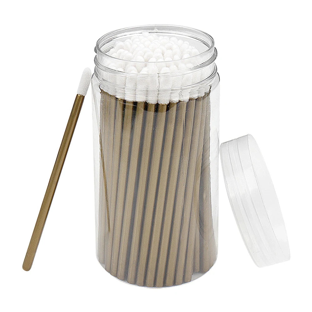 100 Pcs Disposable Lip Brushes & Mascara Wands | Crystal Tip