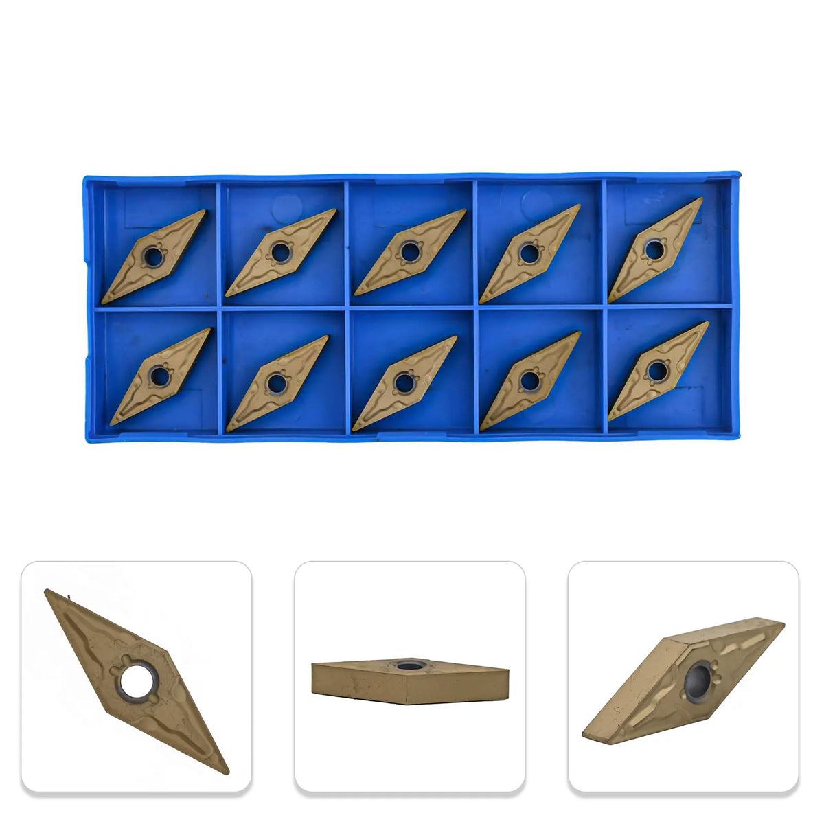 VNMG160404 Carbide Lathe Turning Inserts 10-Pack | DAZZLEEX