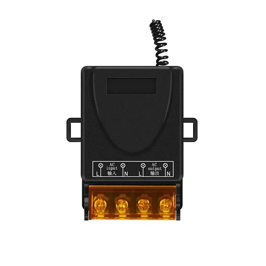 RF 433MHz Wireless Remote Switch 30A Relay 12V–220V Receiver Wireless Relay Switch PRIMED Only 1 Receiver DC 9-72V