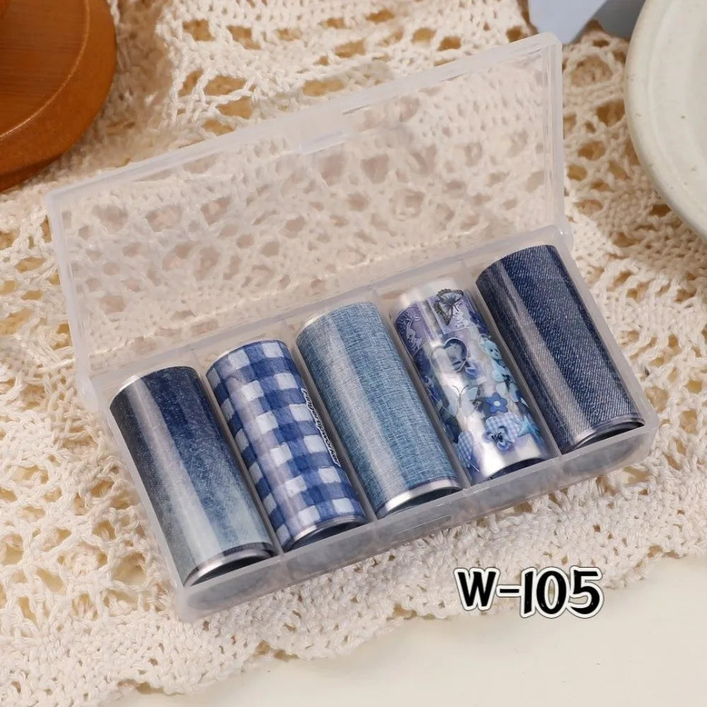 Lace Holographic Nail Foils – Black & White Sequin Stickers