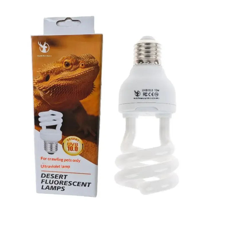 UVB Reptile Lamp 13W/26W 5.0 & 10.0 – Terrarium Basking Light Reptile UVB Lamp PRIMED A 13W 10