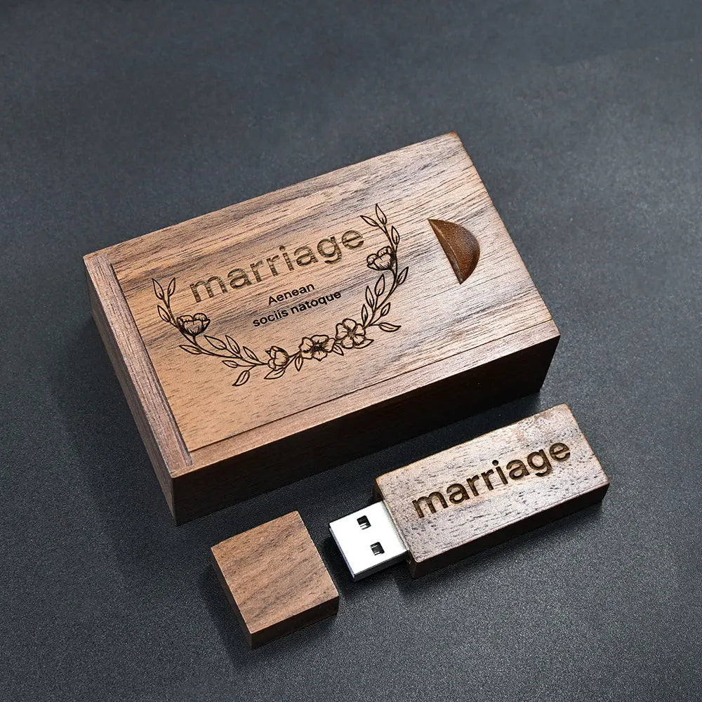 20-Pack Wooden USB 3.0 Flash Drives | Custom Logo 32/64/128GB USB Flash Drive PRIMED