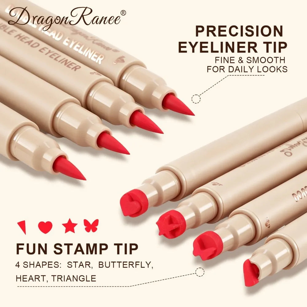 2-in-1 Stamp Eyeliner Pen – Waterproof Cat Eye Liquid Liner Stamp Eyeliner Pen PRIMED