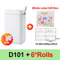 Niimbot D101 25mm Bluetooth Thermal Label Printer + Label Rolls Thermal Label Printer PRIMED D101 add 6RollsB