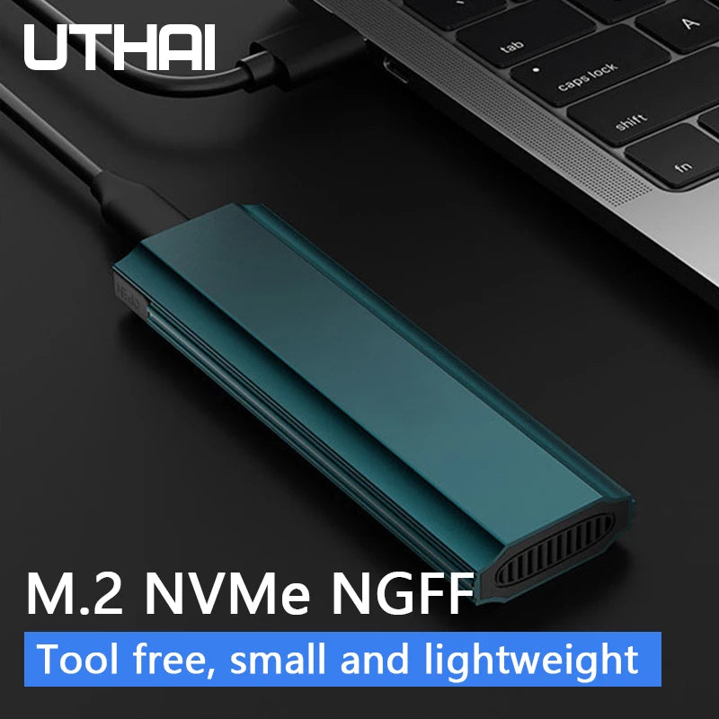 UTHAI M16 Tool-Free M.2 SSD Enclosure – NVMe & NGFF Type-C SSD Enclosure PRIMED