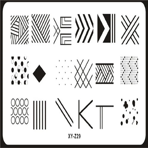 MAFANAILS Nail Art Stamping Plate – Multi-Design Stencil XY-Z