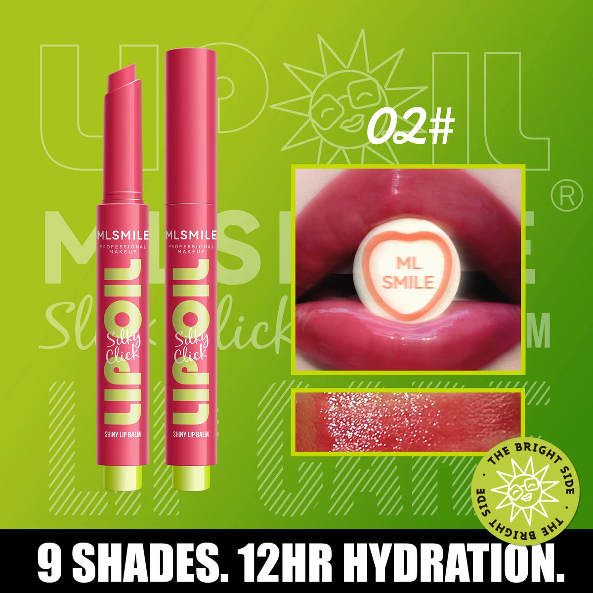 MLSMILE Jelly Mirror Lipstick Pen – Hydrating Lip Gloss Tint Lip Gloss Lipstick PRIMED 02