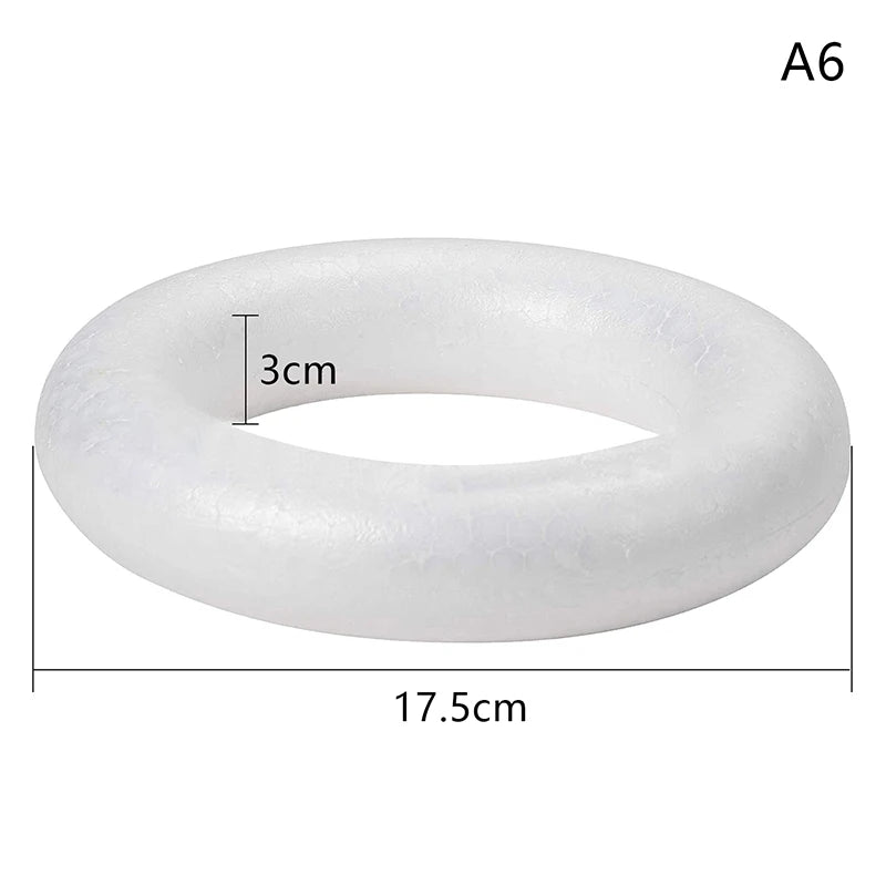 White Polystyrene Foam Wreath Ring – DIY Christmas Crafts