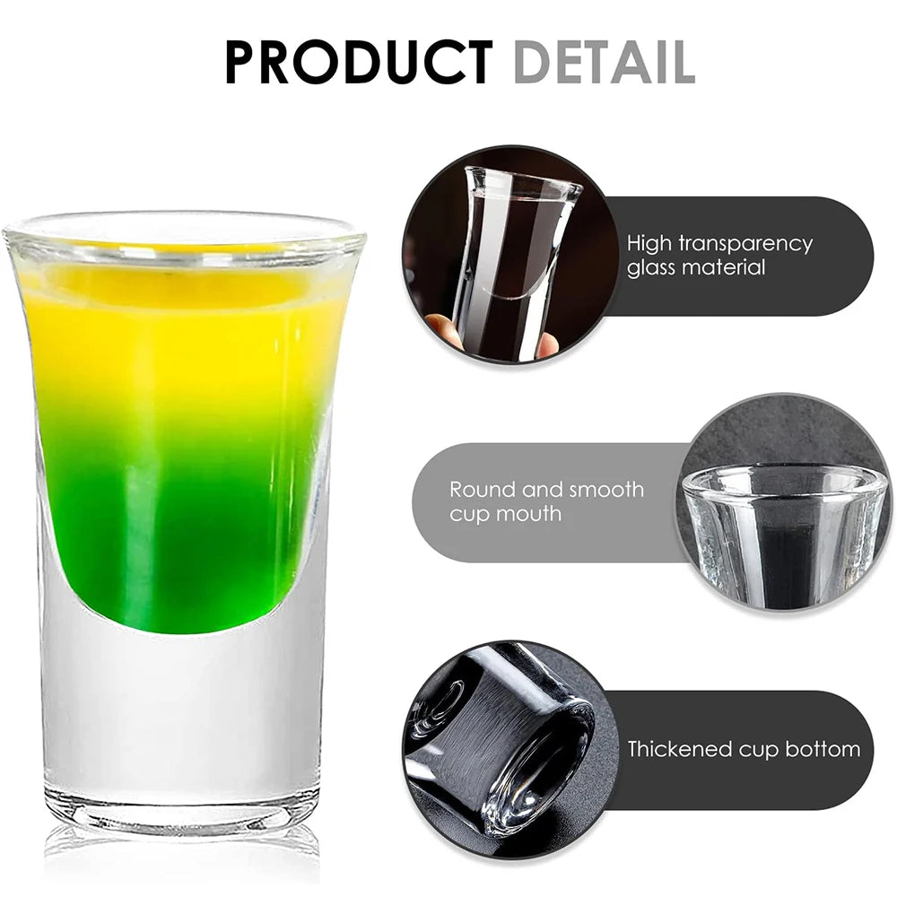 HeY LiLac Mini Shot Glasses Set – Heavy Base Clear Glass Shot Glass Set PRIMED