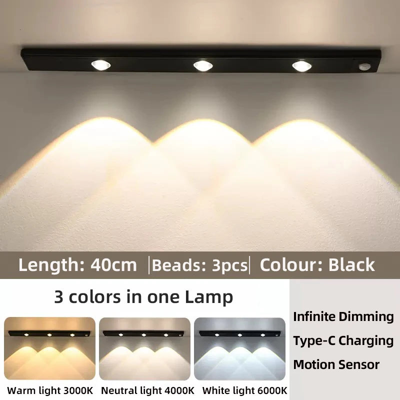 USB Rechargeable Motion Sensor LED Cabinet Light – 4 Sizes