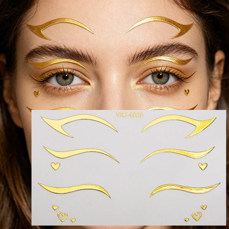 Holographic Laser Eyeliner Stickers – Waterproof Face Art Decals