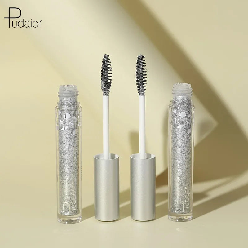 Diamond Glitter Pearly Mascara – Curling & Lengthening, Waterproof Glitter Mascara PRIMED