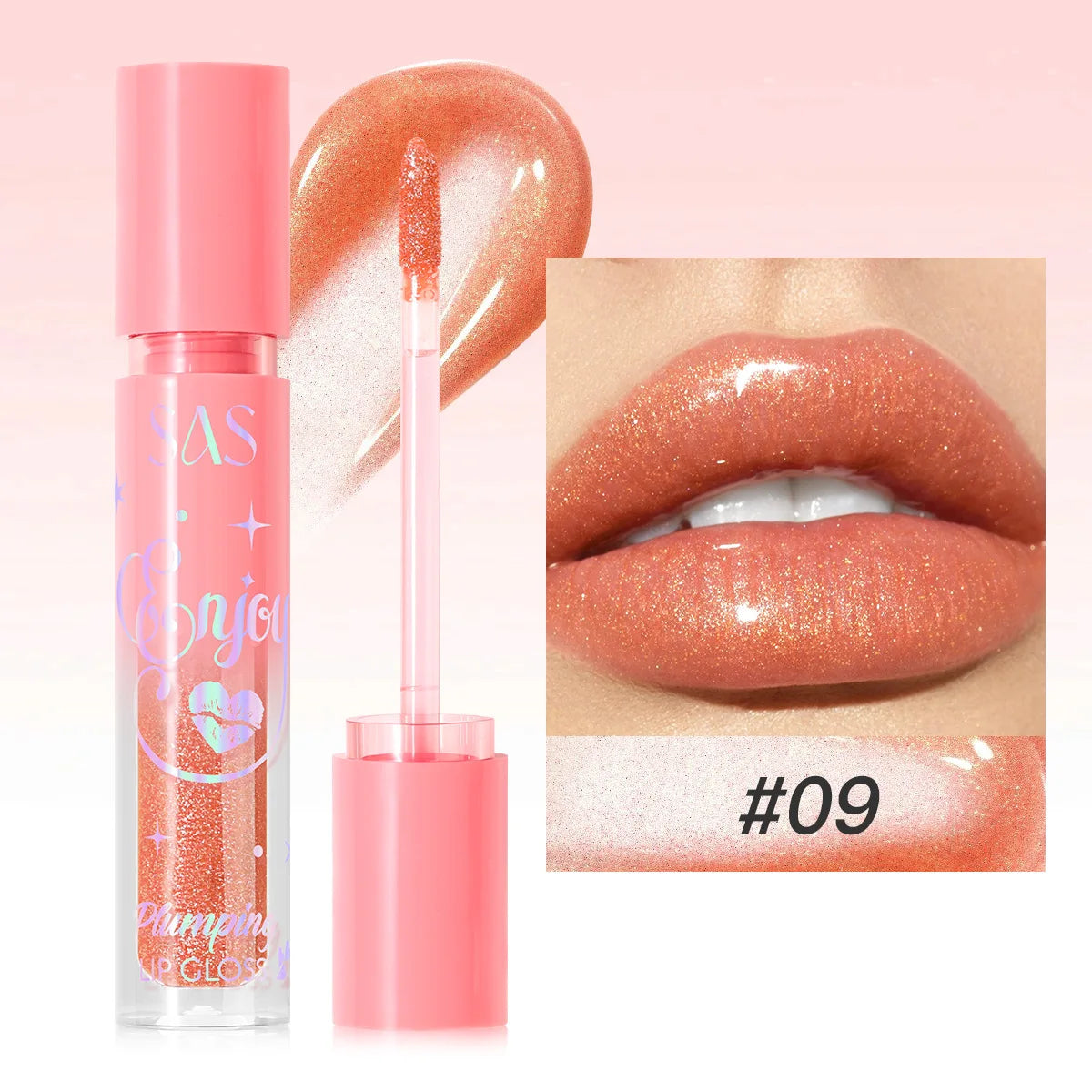 SAS Pearlescent Plumping Lip Gloss – Glitter Glaze Lipstick