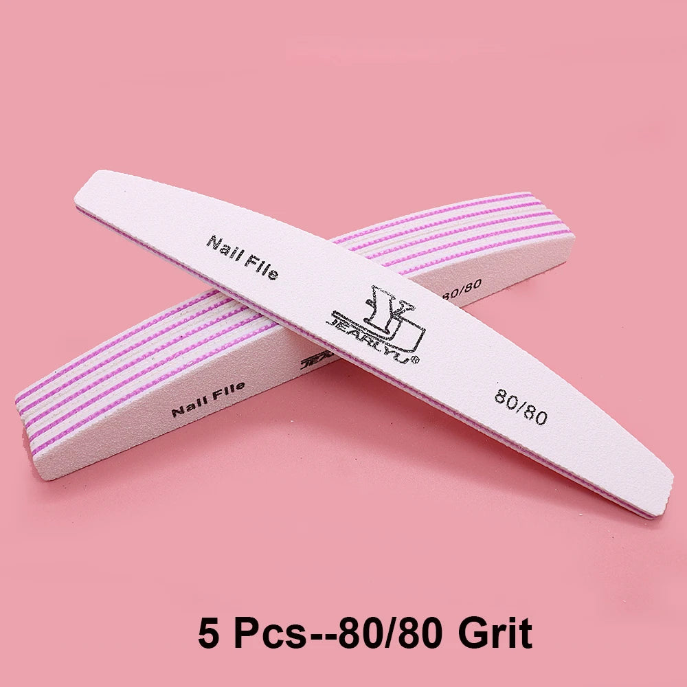 Professional Nail Buffer Files 80–240 Grit | 5/10 Pcs Set