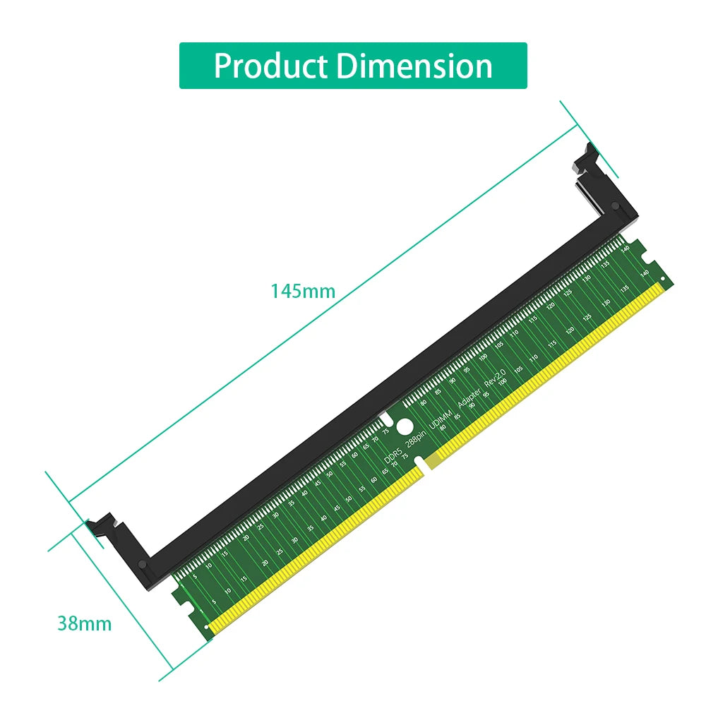 TISHRIC DDR5 U-DIMM 288Pin Memory Test Protection Adapter Memory Test Adapter PRIMED